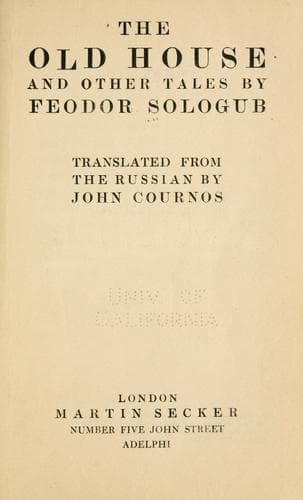 The Old House, and Other Tales