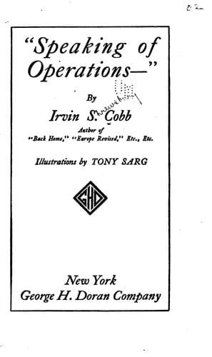"Speaking of Operations--"