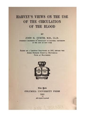 Harvey's Views on the Use of the Circulation of the Blood