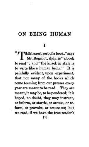 On Being Human