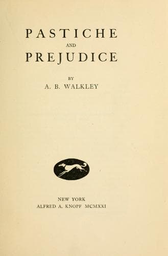 Pastiche and prejudice