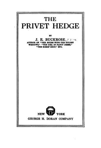 The Privet Hedge