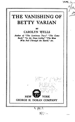 The Vanishing of Betty Varian