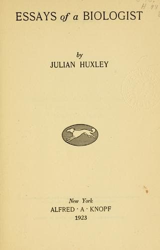 Essays of a Biologist