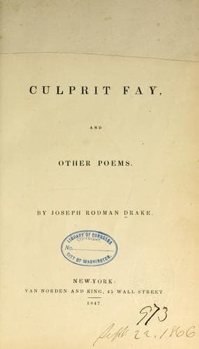 The Culprit Fay, and Other Poems