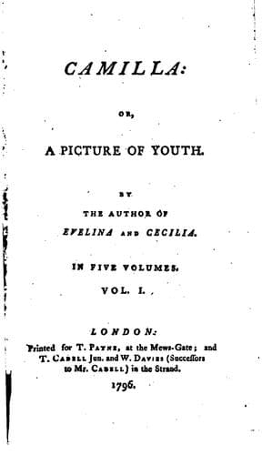 Camilla; or, A Picture of Youth