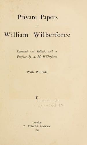 Private Papers of William Wilberforce