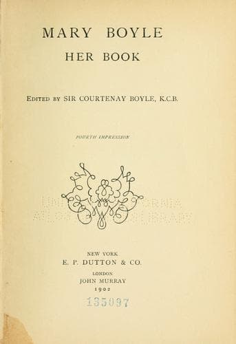 Mary Boyle, her book