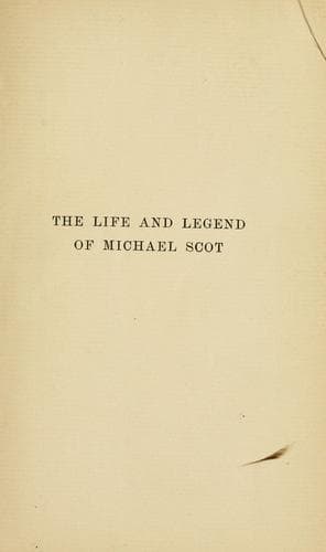 An Enquiry into the Life and Legend of Michael Scot