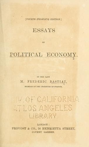 Essays on Political Economy