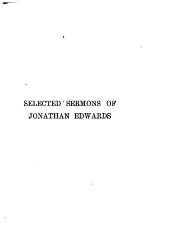 Selected Sermons of Jonathan Edwards