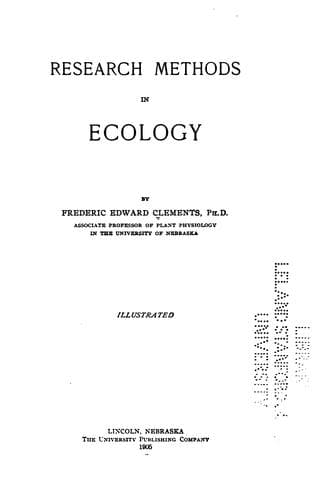 Research methods in ecology