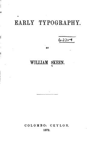 Early Typography