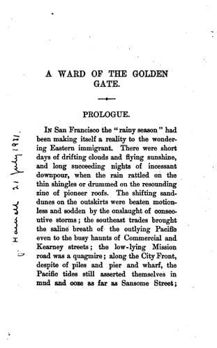 A Ward of the Golden Gate