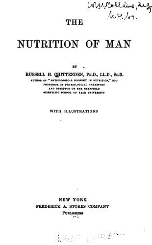 The nutrition of man