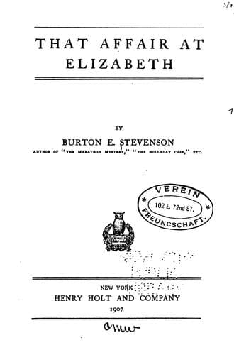 That Affair at Elizabeth