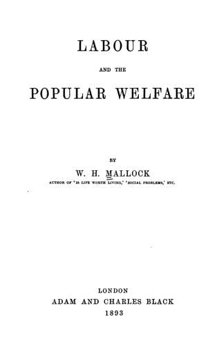 Labour and the Popular Welfare