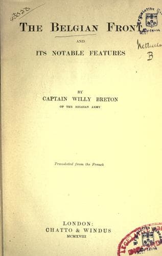 The Belgian Front and Its Notable Features