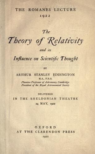 The theory of relativity and its influence on scientific thought