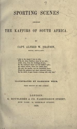 Sporting Scenes amongst the Kaffirs of South Africa