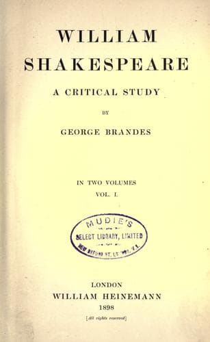 William Shakespeare: A Critical Study
