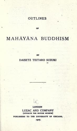 Outlines of Mahayana Buddhism