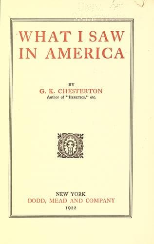 What I Saw in America