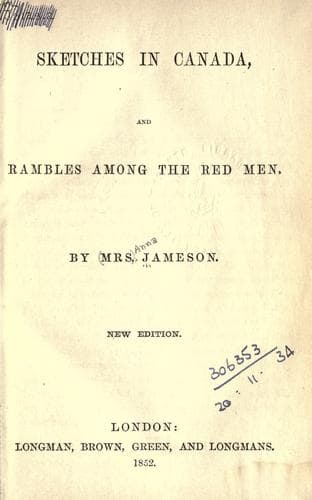 Sketches in Canada, and rambles among the red men