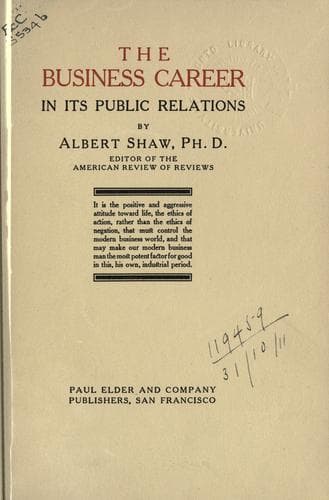 The business career in its public relations