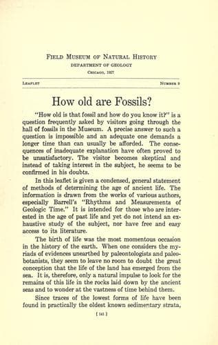 How old are fossils?