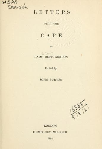 Letters from the Cape