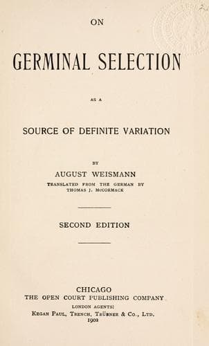 On Germinal Selection as a Source of Definite Variation