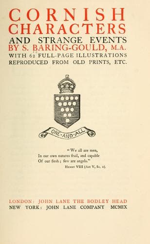 Cornish Characters and Strange Events
