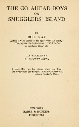The Go Ahead Boys on Smugglers' Island