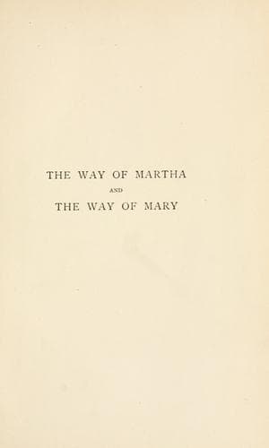 The Way of Martha and the Way of Mary