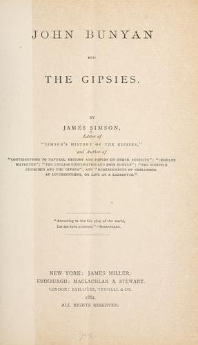 John Bunyan and the Gipsies