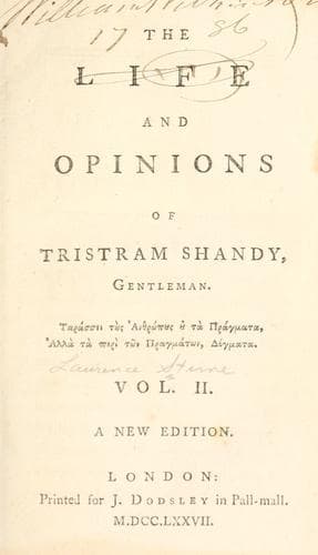 The life and opinions of Tristram Shandy, gentleman