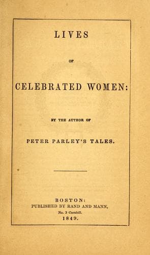Lives of Celebrated Women