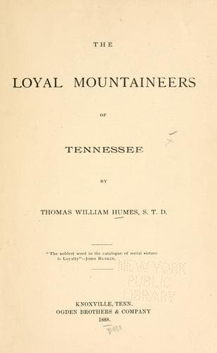 The loyal mountaineers of Tennessee