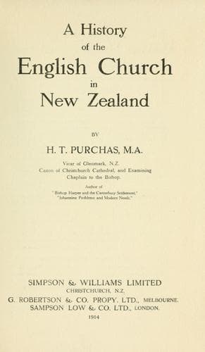 A History of the English Church in New Zealand