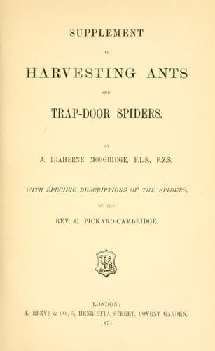 Supplement to Harvesting Ants and Trap-Door Spiders