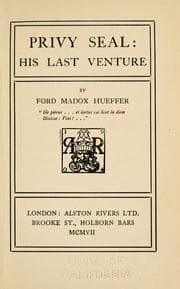 Privy Seal: His Last Venture