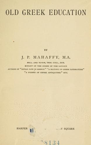 Old Greek Education