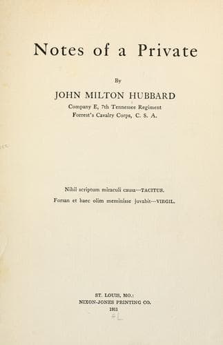 Notes of a Private