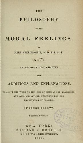 The Philosophy of the Moral Feelings