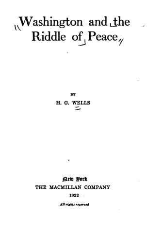 Washington and the Riddle of Peace