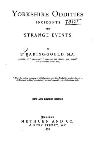 Yorkshire Oddities, Incidents, and Strange Events