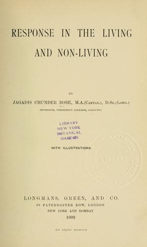 Response in the Living and Non-Living