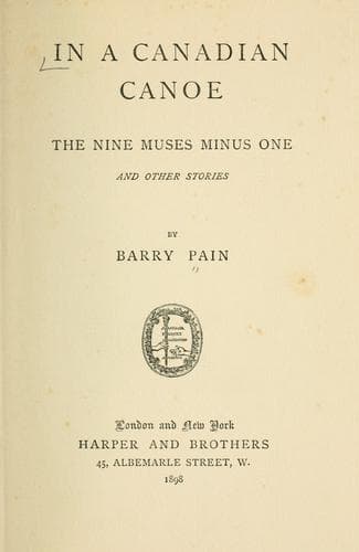 In a Canadian Canoe; The Nine Muses Minus One, and Other Stories