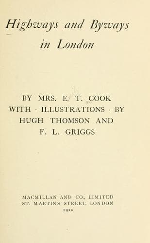 Highways and Byways in London